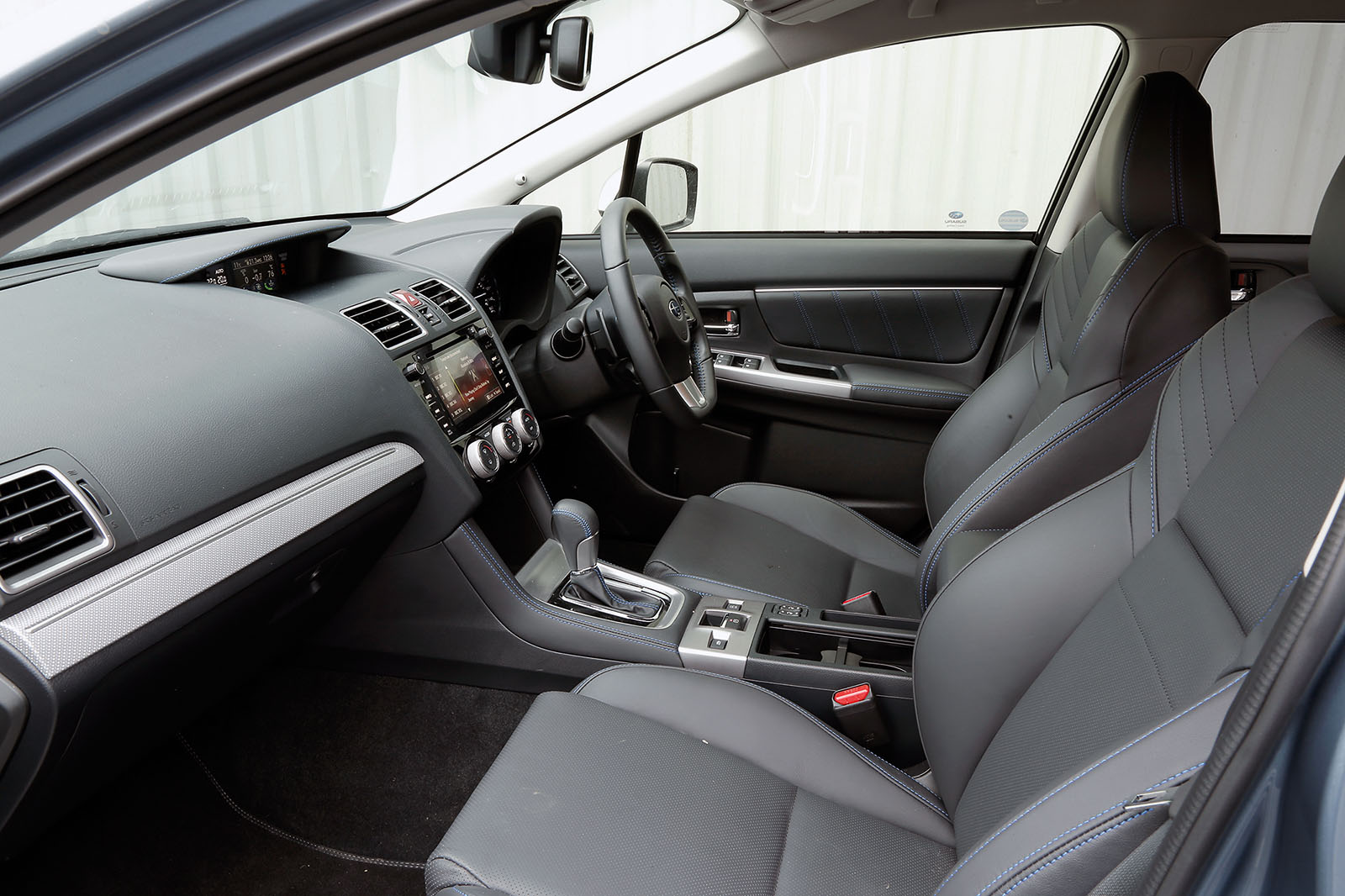 Inside the cabin of the Subaru Levorg